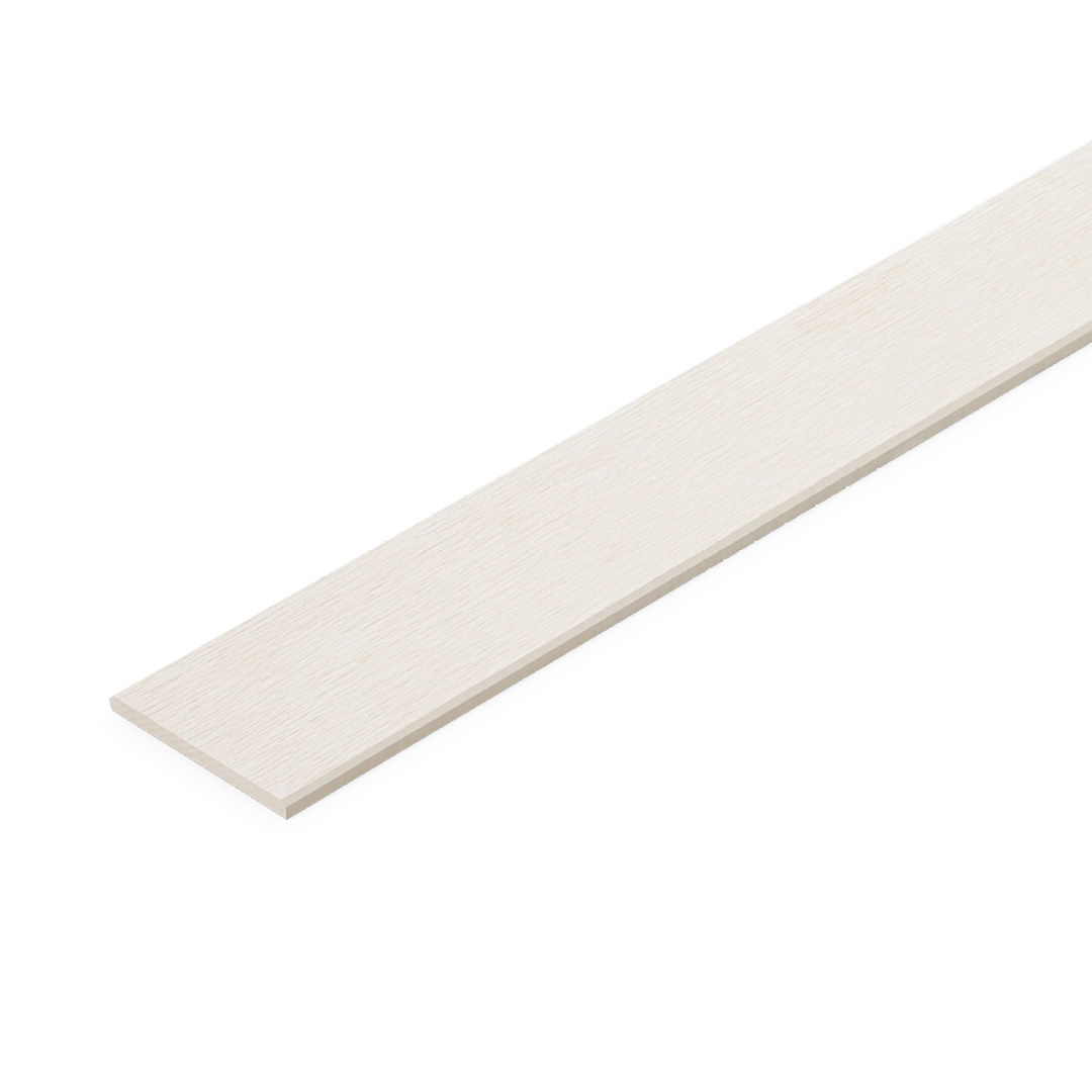 Ceiling Strip Straight Grain Uncolored V-cut edge 8x100x3000 mm