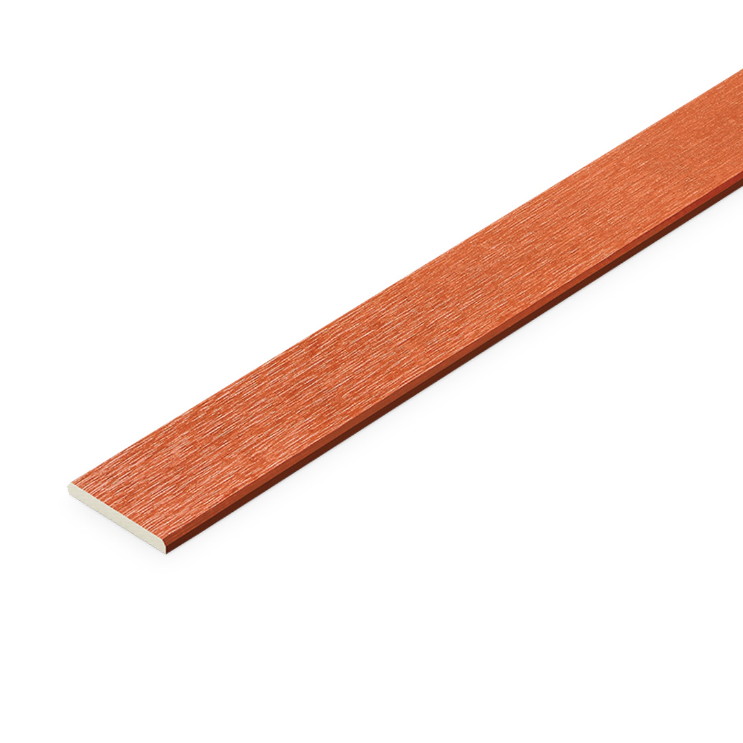 Ceiling Strip Straight Grain Shine light red oak V-cut edge 8x75x3000 mm