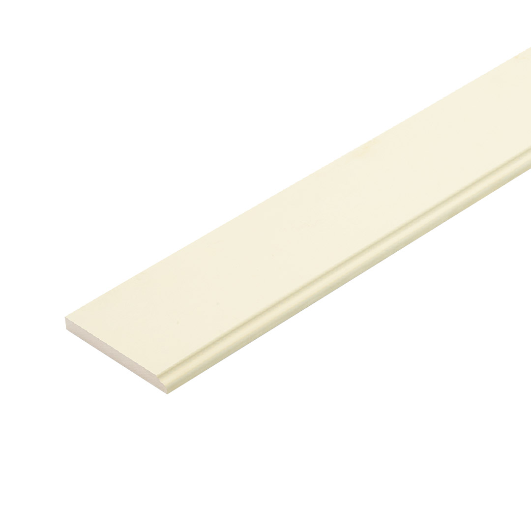 Roof Eaves Smooth Coral white Curved edge 16x150x4000 mm