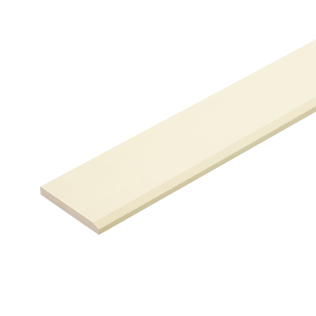 Roof Eaves Smooth Coral white Beveled edge 16x150x3000 mm