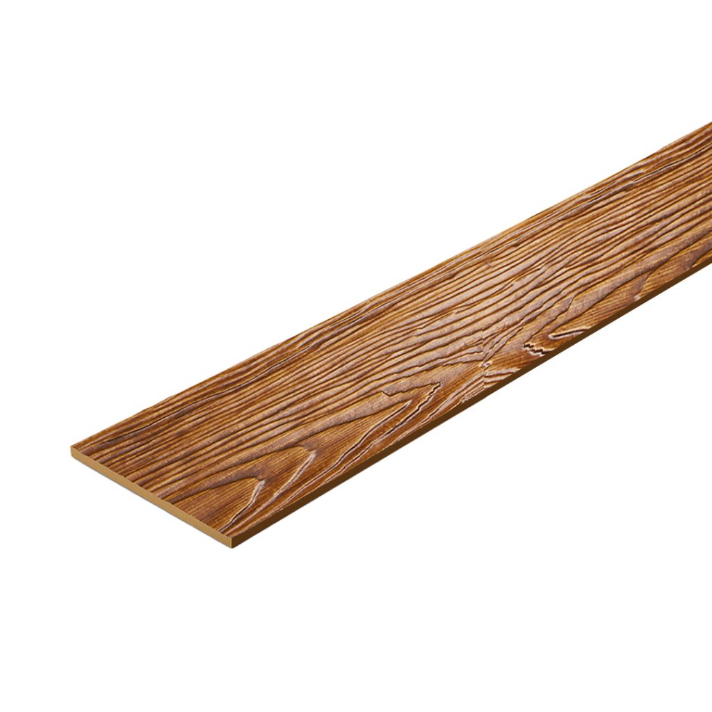 Wall Colored Plank Teak Shine light brown teak Square-cut edge 8x200x3000mm